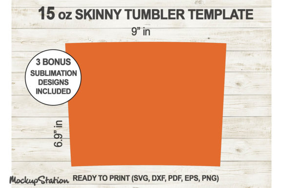 15 Oz Skinny Tumbler Template Graphics & Crafts