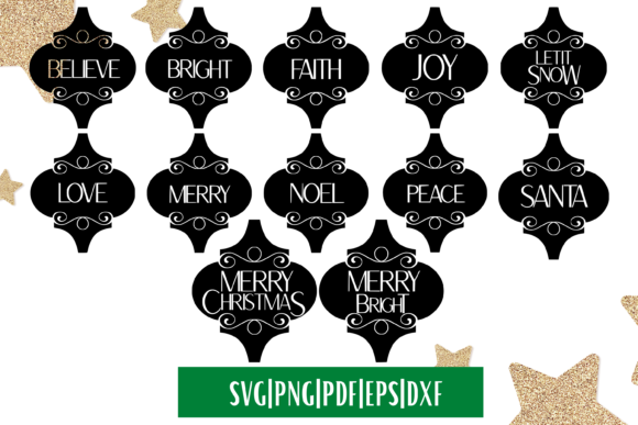 Arabesque Christmas Ornament SVG Bundle