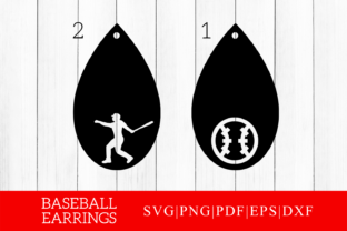 Baseball Earrings Cut Files Set - 2