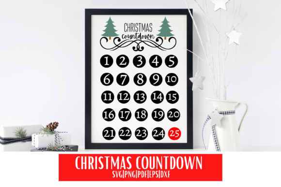 Christmas Countdown Calendar SVG