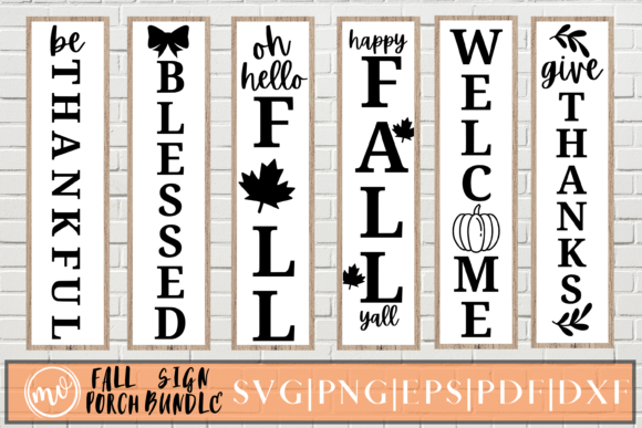 Fall Porch Signs SVG Bundle - 6