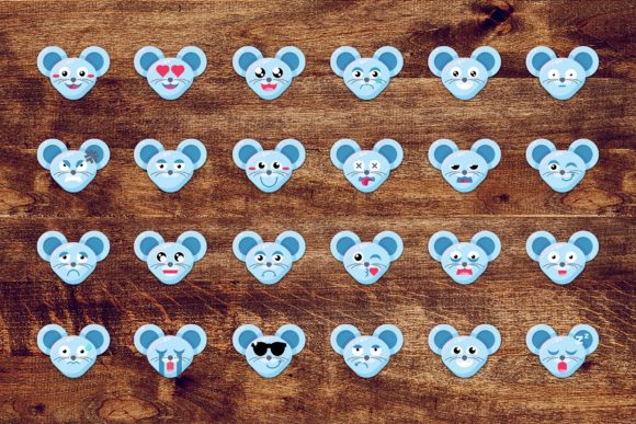 Fun Mouse Emoticons Set: Graphics & Decorative Elements