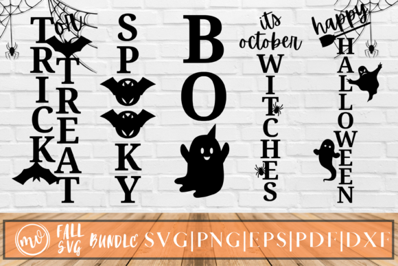 Halloween Porch Sign Bundle - 5: Graphics & Crafts for Seasonal Design