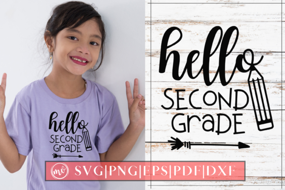 Hello Second Grade Design Cut File