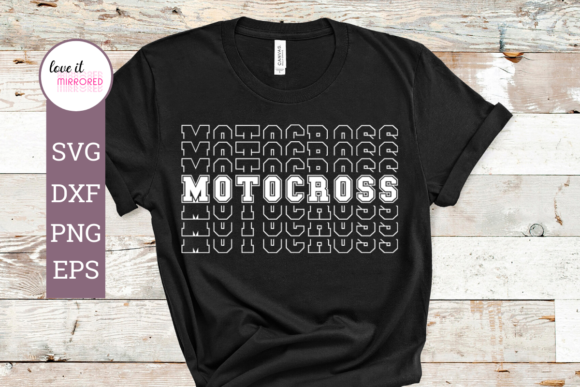 Motocross Mirror Word Design: Graphics & Crafts