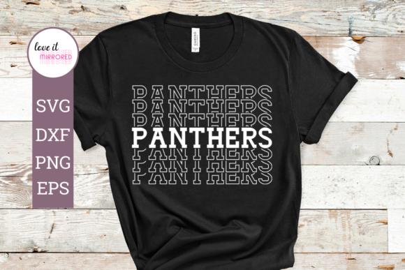 Panthers Mirror Word Cut File: Graphics for Crafts