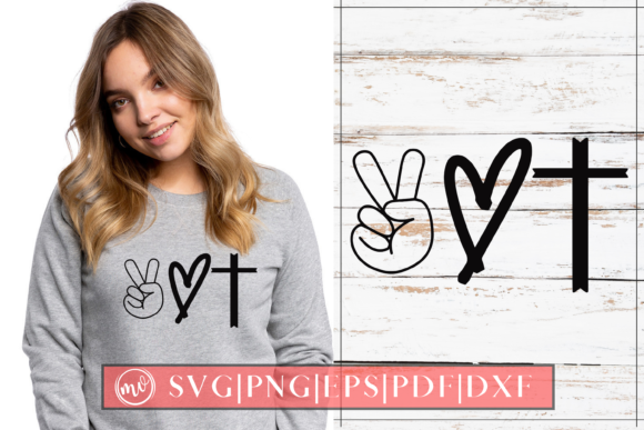 Peace Love Cross SVG Design for Graphics and Crafts