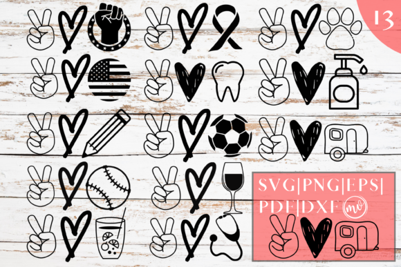 Peace Love Mega Designs Bundle - 13