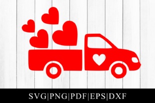 Valentines Day Truck Cut File Graphics & Crafts