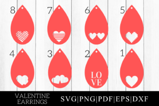 Valentines Earrings Graphics and Crafts